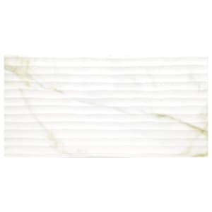 Wickes Boutique Bolero White Décor Matt Ceramic Wall Tile - Cut Sample