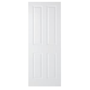 Wickes Chester White Grained Moulded Fully Finished 4 Panel Internal Door - 1981 x 838mm