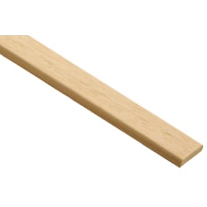 Wickes Light Hardwood D-Shape Moulding - 25 x 6 x 2400mm