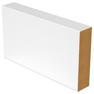 Wickes Square Edge White Primed Skirting - 18 x 144 x 2400mm