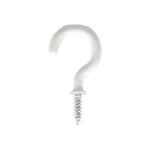 Wickes White Shouldered Cup Hooks - 38mm - Pack of 10