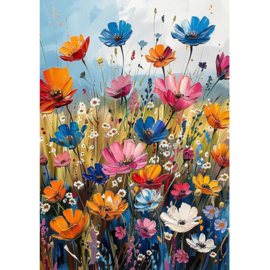 5D DIY Peinture Diamant Kits for Adults, Fleurs Full Drill Canvas Photo Diamond Art, Crystal Art Peinture Diamant Kit Artisanats for Home Wall Decor