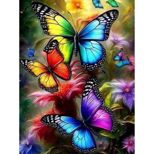 5D Peinture Diamant Animal Papillon Broderie Diamant Complète Fleur Point de Croix Décoration Maison Art Fait Main Cadeau