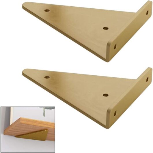 Floating Metal Triangle Shelf Bracket, Concealed Blind Wall Mounted Shelf Bracket, Bedroom Living Room Bathroom DIY Decoration Support, 2 Pieces