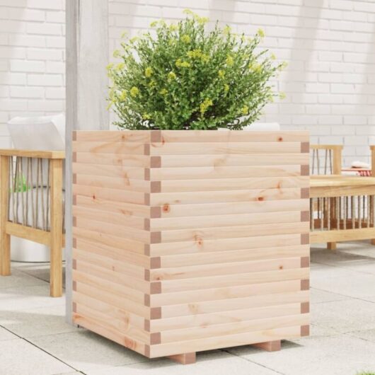 Garden Planter 60x60x72 cm Solid Wood Pine Vidaxl