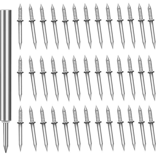 200 Pieces Double Head Nails, Seamless Double Head Nails for Baseboards, Invisible Security Screws, No Trace, with 3 Nail-Specific Socket Tools for