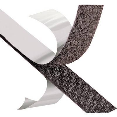 3M SJ 3526N Hook-and-loop tape stick-on Loop pad (L x W) 1000 mm x 25 mm Black Sold per metre