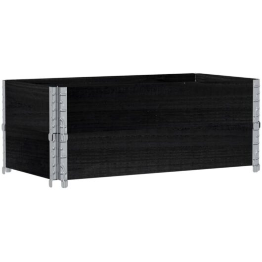 Garden Planter Black 100x50 cm Solid Wood Pine vidaXL