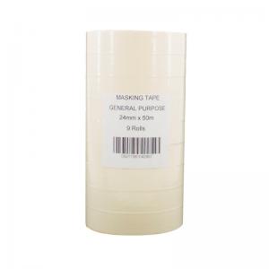 General Purpose 25mmx50m White Masking Tape Pack of 9 07517 WX04295