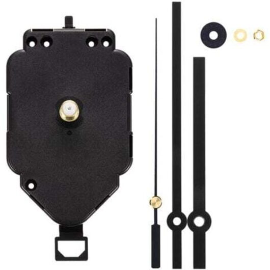 Quartz clock movement DIY kit with 2 pairs of hands and pendulum