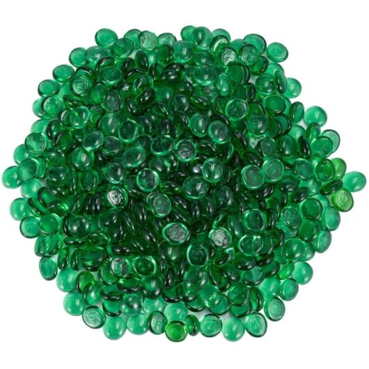 Trintion 400Pcs(About 1800g) Decorative Glass Pebbles, 17-20MM Decorative Stones Granulates, Glass Beads for Craft, Home Décor, Vase Filler,